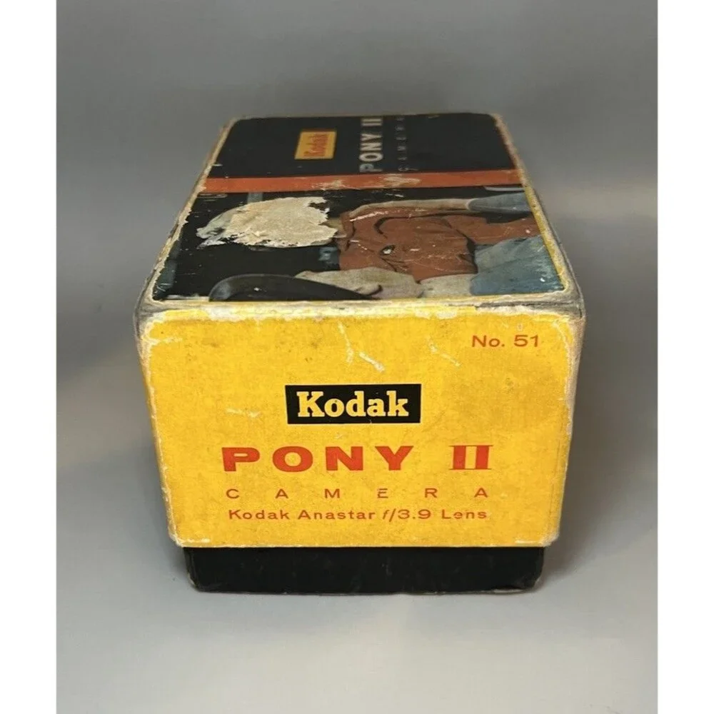 Antique Kodak Pony II 35mm Film Camera With Strap In Original Box